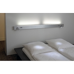 TIDUR WALL DOUBLE Profilleuchte, silbergrau
