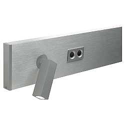 TIDUR WALL DOUBLE Profilleuchte, silbergrau