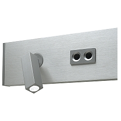 TIDUR WALL DOUBLE Profilleuchte, silbergrau