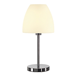 Tischleuchte RIOTTE Glas satiniert, chrom/wei� 