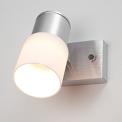 ASTO GLAS I GU10 Strahler alu geb�rstet/chrom/wei�