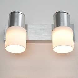 ASTO GLAS II GU10 Strahler alu geb�rstet/chrom/wei�