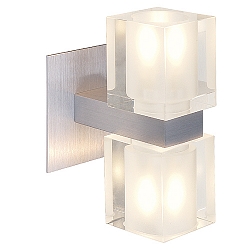 Koko II Up/ Down Wandleuchte Leuchtenschirm Glas alu-brushed