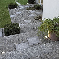 DASAR WHITE, Bodeneinbauleuchte, rund, weisses Acryl, LED, weiss 