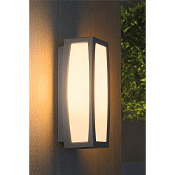 MERIDIAN BOX Wandleuchte E27, silbergrau