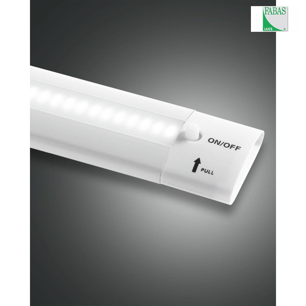 LED Lichtleiste / Unterbauleuchte GALWAY, 30cm, mit Schalter (On/Off),  Linse 120°, weiß - Fabas Luce