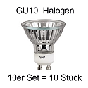 10er Set Halogen-Reflektorlampen GU10 35 Watt 50�  2700K