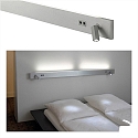 TIDUR WALL DOUBLE Profilleuchte, silbergrau