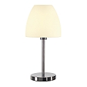 Tischleuchte RIOTTE Glas satiniert, chrom/wei� 