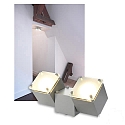 Square Dice II vollsatiniertes.Glas silber-grau 