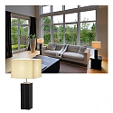 ACCANTO Tischleuchte metall brushed schwarz 