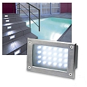 Brick LED 24 Edelstahl Edelstahl geb�rstet LED wei�