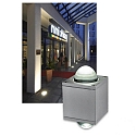 Theo LED II  Lense Wandleuchte silber-grau PowerLED wei�