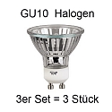 3er Set Halogen-Reflektorlampen GU10 35 Watt 50�  2700K