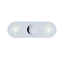 Villeroy & Boch  Wandleuchte London  eckig two end Metall chrom, Glas wei�