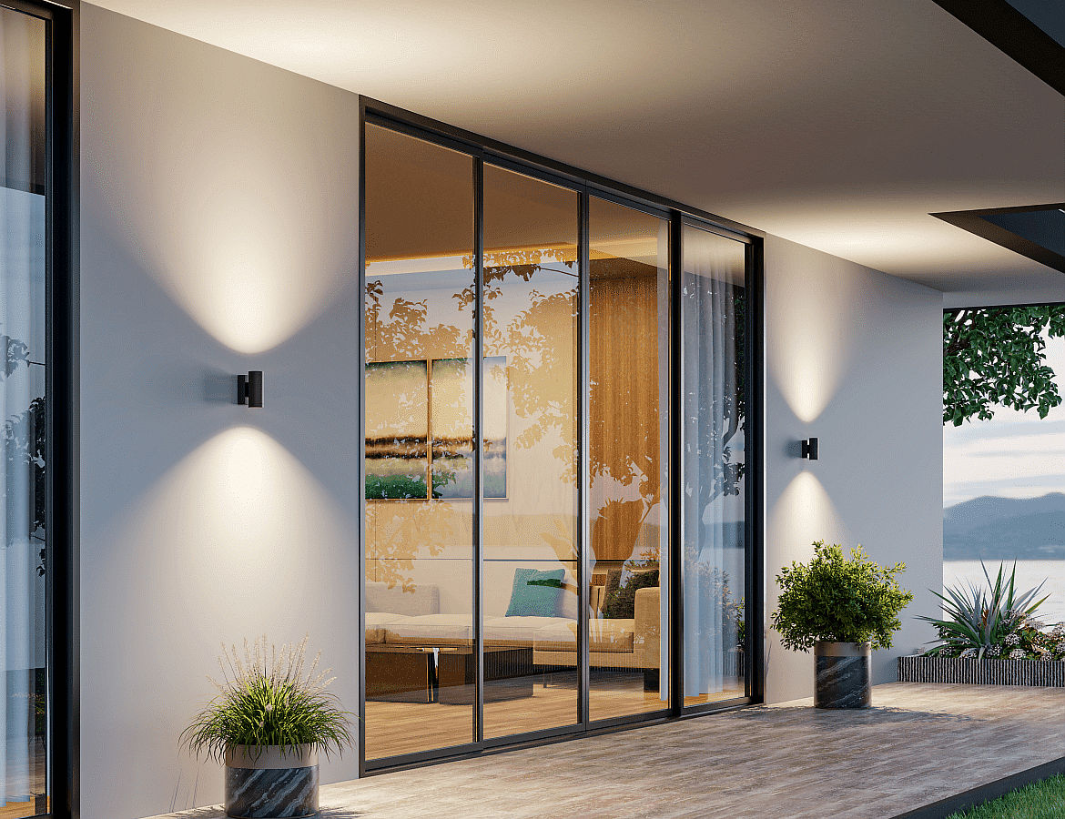 Deko-Light facade spotlight SHORELINE PRO GU10 ROUND UP&DOWN 2 flames, cylindrical, with lamp socket GU10 IP65, dark grey Deko-Light facade spotlight SHORELINE PRO GU10 ROUND UP&DOWN 2 flames, cylindrical, with lamp socket GU10 IP65, dark grey