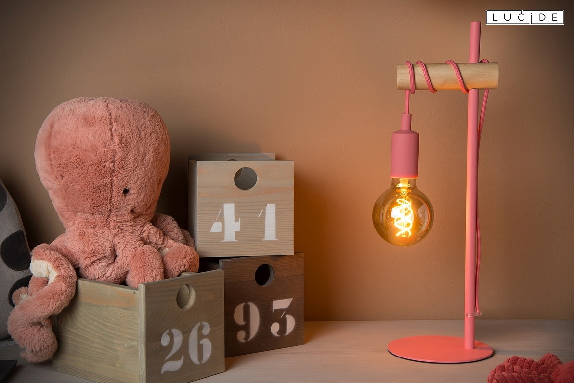 Lucide Tischleuchte POLA Kinderzimmer, Ø 15 cm, 1xE27, rosa Lucide Tischleuchte POLA Kinderzimmer, Ø 15 cm, 1xE27, rosa