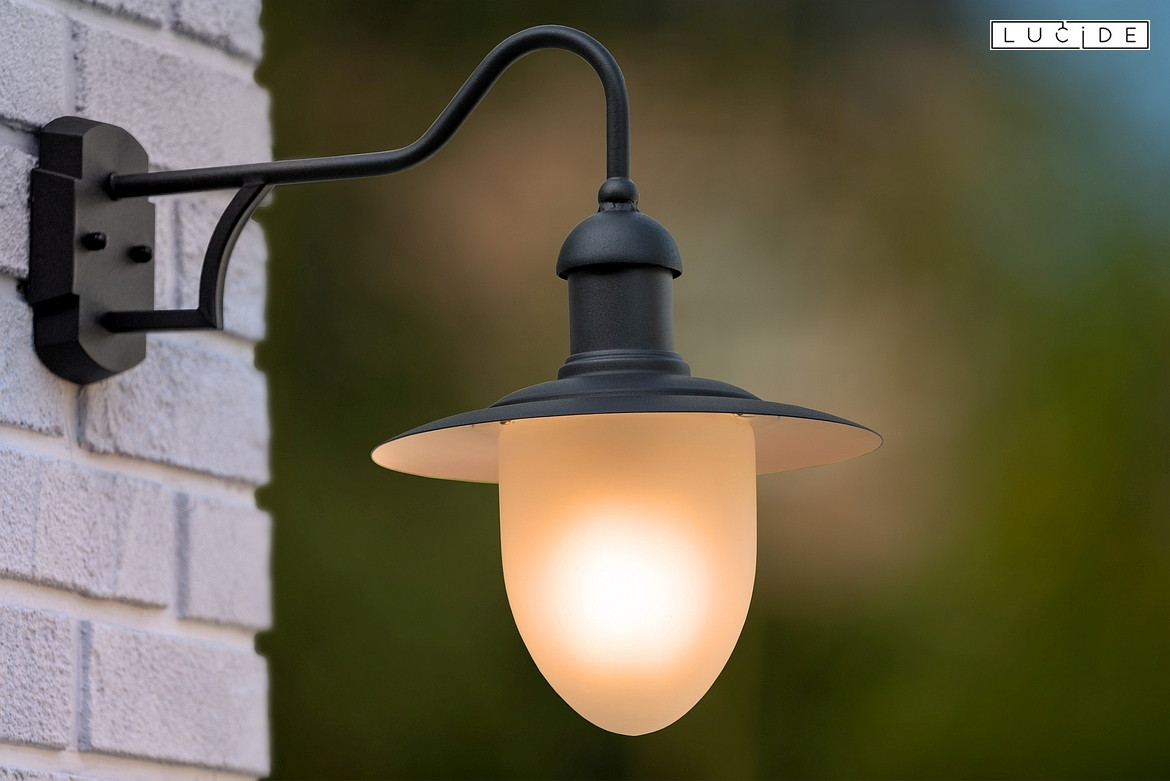 Lucide Outdoor Wandleuchte ARUBA, 1xE27, IP44, schwarz Lucide Outdoor Wandleuchte ARUBA, 1xE27, IP44, schwarz