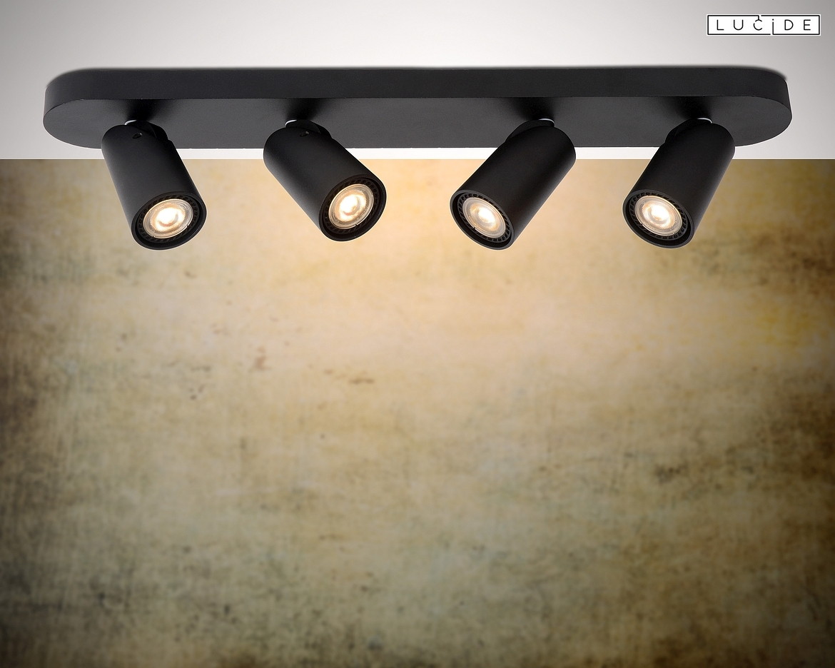 Lucide LED Deckenstrahler XYRUS, GU10, 4x5W 2200K/3000K, dimmbar, schwarz Lucide LED Deckenstrahler XYRUS, GU10, 4x5W 2200K/3000K, dimmbar, schwarz