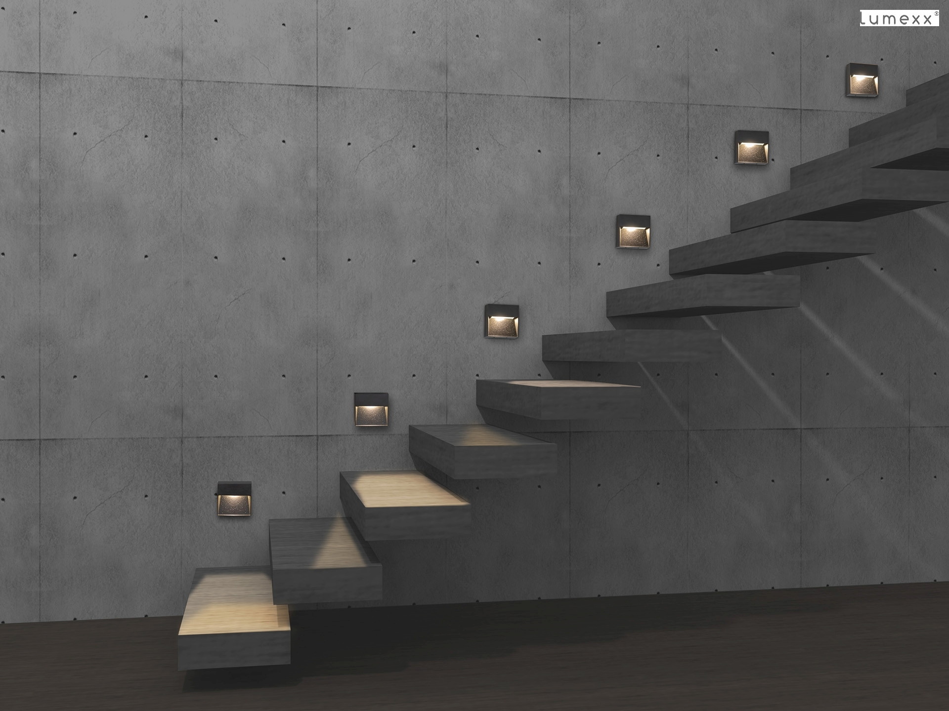 Lumexx outdoor wall luminaire ARCA STEP, black Lumexx outdoor wall luminaire ARCA STEP, black