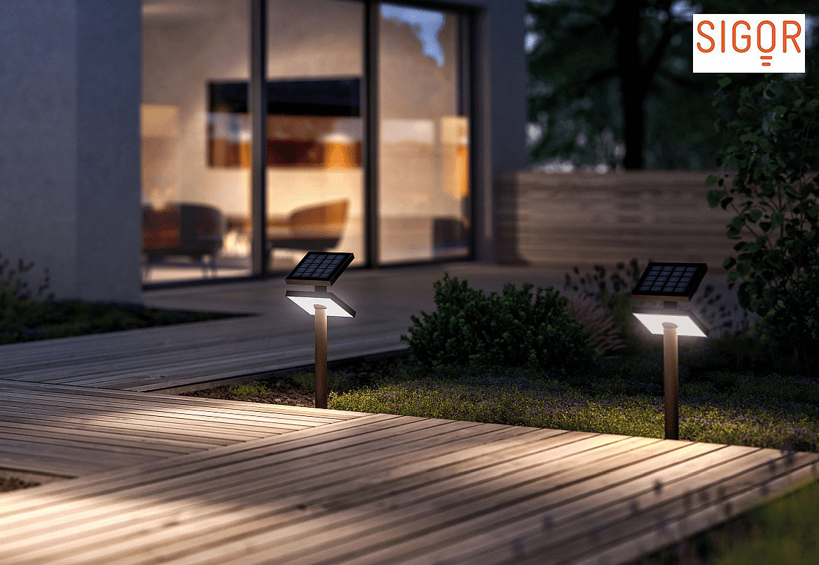 SIGOR LED Akku-Solarleuchte HELIOSTEPPER, 2,2W, 3000K, 170lm, IP65, mit Tageslichtsensor, graphitgrau SIGOR LED Akku-Solarleuchte HELIOSTEPPER, 2,2W, 3000K, 170lm, IP65, mit Tageslichtsensor, graphitgrau