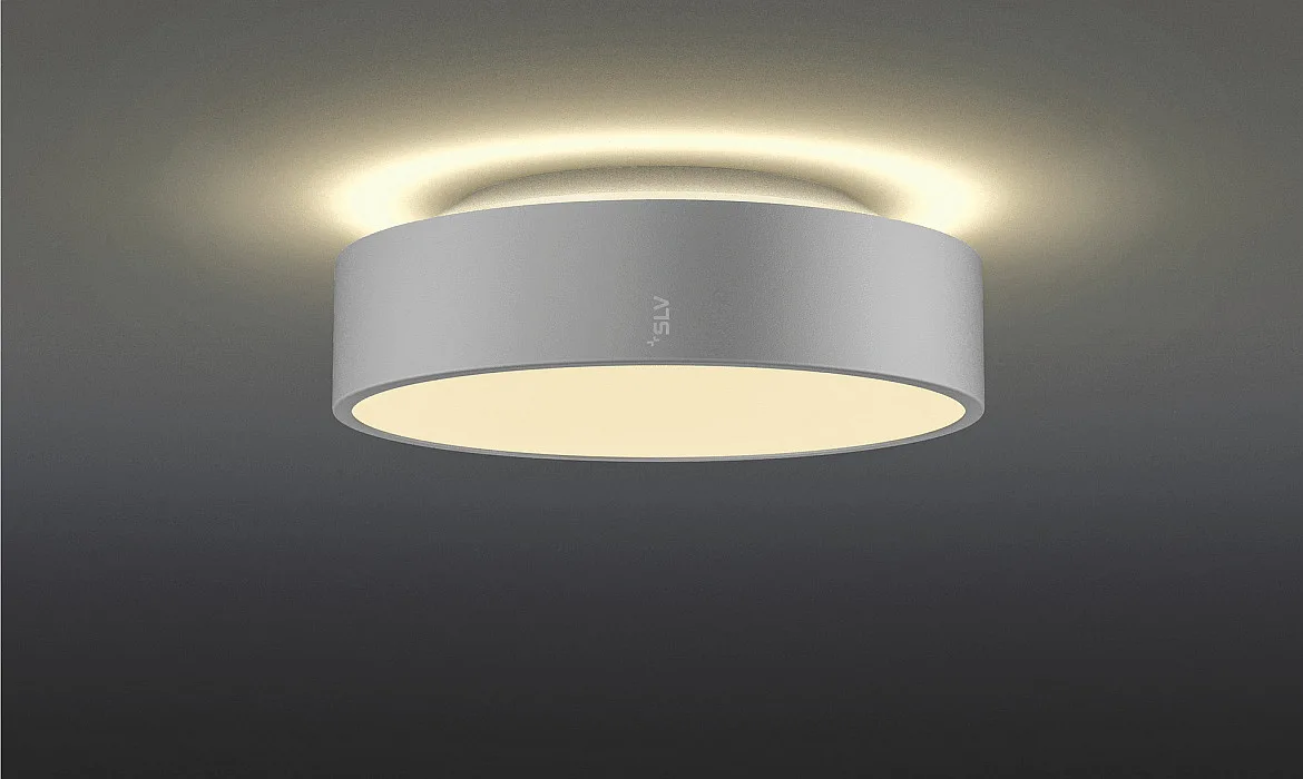 SLV wall and ceiling luminaire MEDO® 30 round, CCT Switch, direct / indirect IP50, grey dimmable SLV wall and ceiling luminaire MEDO® 30 round, CCT Switch, direct / indirect IP50, grey dimmable