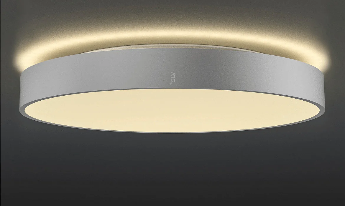 SLV wall and ceiling luminaire MEDO® 60 round, CCT Switch, direct / indirect IP50, grey dimmable SLV wall and ceiling luminaire MEDO® 60 round, CCT Switch, direct / indirect IP50, grey dimmable