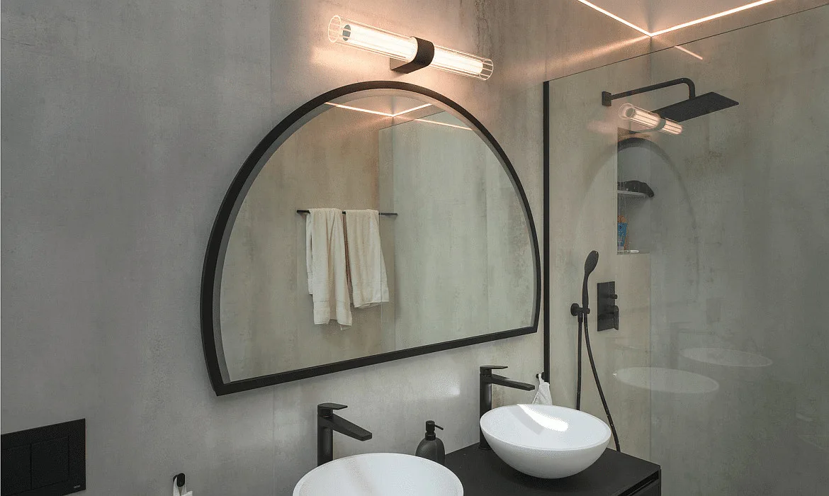 SLV wall luminaire LYGANT DOUBLE IP44, black SLV wall luminaire LYGANT DOUBLE IP44, black