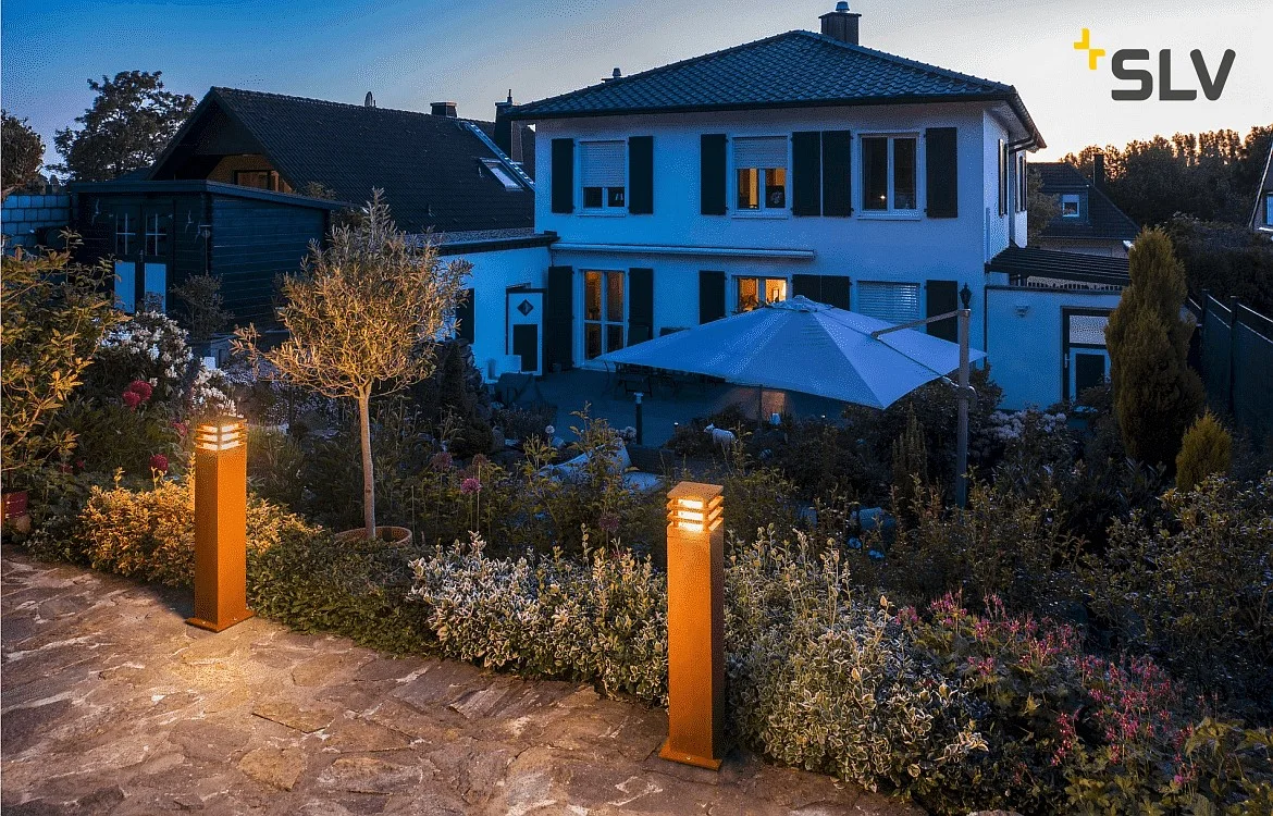 SLV LED Outdoor Stehleuchte RUSTY® SQUARE 70, IP55, 8.6W 3000K 90lm, FeCSi-Stahl gerostet, 70cm SLV LED Outdoor Stehleuchte RUSTY® SQUARE 70, IP55, 8.6W 3000K 90lm, FeCSi-Stahl gerostet, 70cm