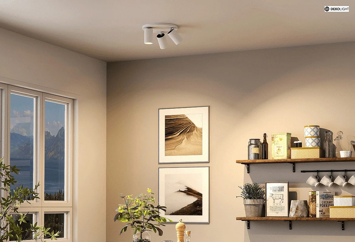Deko-Light ceiling luminaire CAN TILT ROUND Ø 25CM 3 flames, round, cardanic swivelling GU10 IP20, white Deko-Light ceiling luminaire CAN TILT ROUND Ø 25CM 3 flames, round, cardanic swivelling GU10 IP20, white