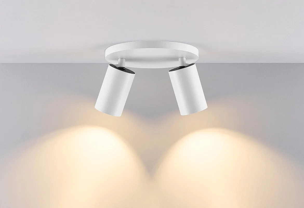 Deko-Light spotlight bar CAN TILT ROUND BASE Ø 20CM MIX‘N MATCH 2 flames, round, without shade, cardanic swivelling GU10 IP20, white Deko-Light spotlight bar CAN TILT ROUND BASE Ø 20CM MIX‘N MATCH 2 flames, round, without shade, cardanic swivelling GU10 IP20, white