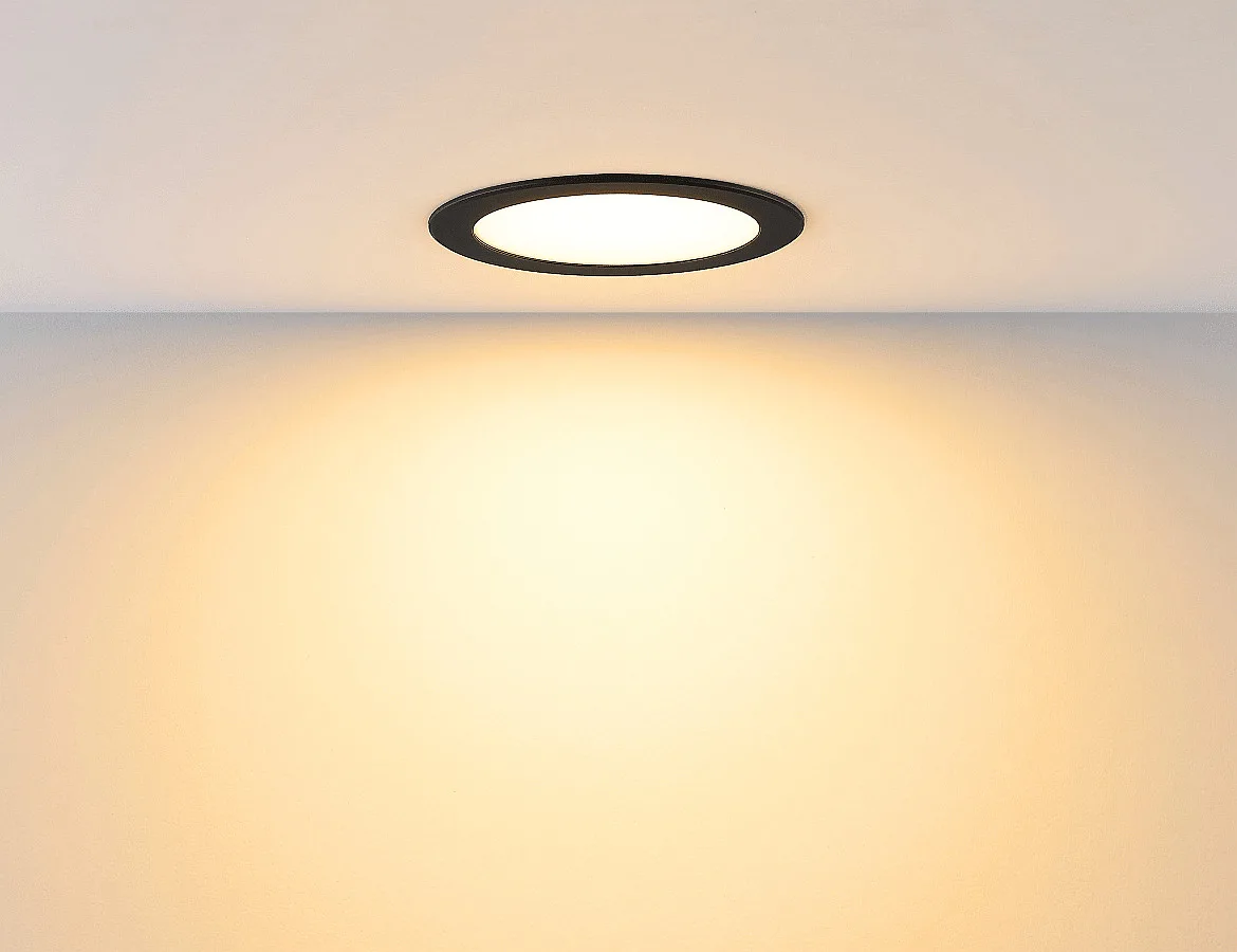 Deko-Light LED Downlight ACRUX PRO 120 CCT, IP54 IK05, Ø 14.5cm, 9-15W 2700/3000/4000K 1950lm 100°, CRi>90, UGR<19, dimmbar, schwarz Deko-Light LED Downlight ACRUX PRO 120 CCT, IP54 IK05, Ø 14.5cm, 9-15W 2700/3000/4000K 1950lm 100°, CRi>90, UGR<19, dimmbar, schwarz