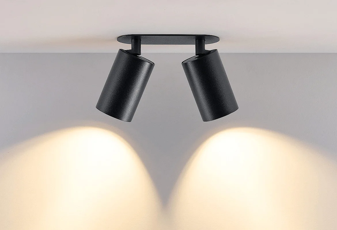 Deko-Light recessed spotlight CAN TILT ROUND DOUBLE 2 flames, round, cardanic swivelling GU10 IP20, black Deko-Light recessed spotlight CAN TILT ROUND DOUBLE 2 flames, round, cardanic swivelling GU10 IP20, black