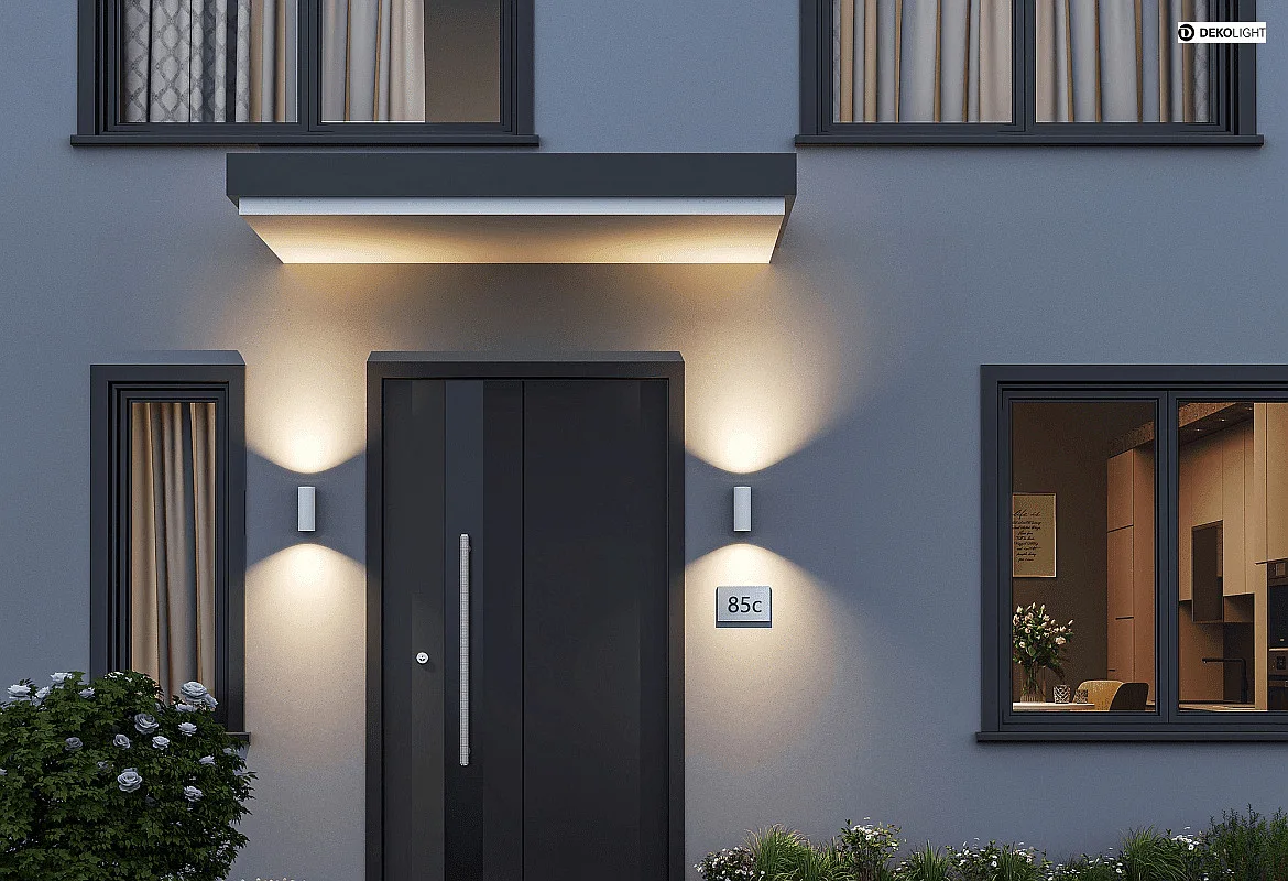 Deko-Light outdoor wall luminaire CAN OUTDOOR UP & DOWN up / down, 2 flames, cylindrical, rigid GU10 IP65, white Deko-Light outdoor wall luminaire CAN OUTDOOR UP & DOWN up / down, 2 flames, cylindrical, rigid GU10 IP65, white