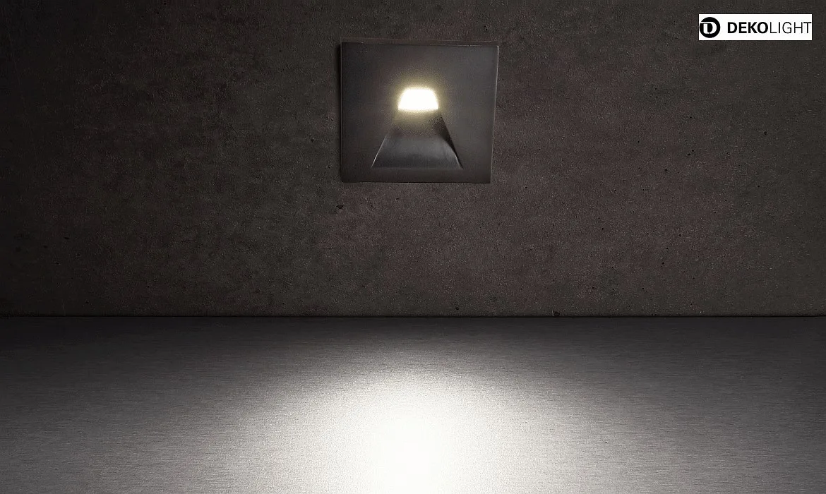 Deko-Light Cover SQUARE Angle for recessed LED wall luminaire ALWAID, jet black Deko-Light Cover SQUARE Angle for recessed LED wall luminaire ALWAID, jet black