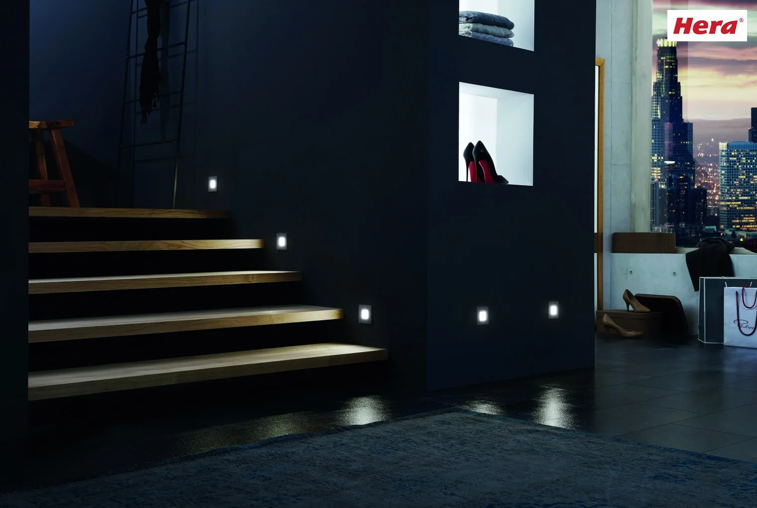 Hera LED Wandeinbauleuchte LED Wall F für Unterputz- und Hohlwanddosen, IP20, 7.5 x 7.5cm, 230V, 1.8W 3000K 90lm, Edelstahl Hera LED Wandeinbauleuchte LED Wall F für Unterputz- und Hohlwanddosen, IP20, 7.5 x 7.5cm, 230V, 1.8W 3000K 90lm, Edelstahl