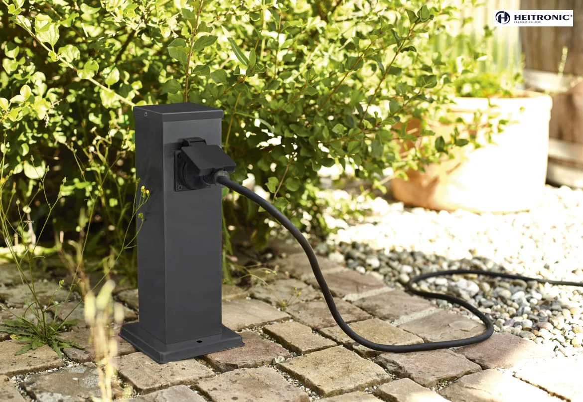 HEITRONIC Energieverteiler BANGKOK, 2-fach, 26,5cm, anthrazit HEITRONIC Energieverteiler BANGKOK, 2-fach, 26,5cm, anthrazit