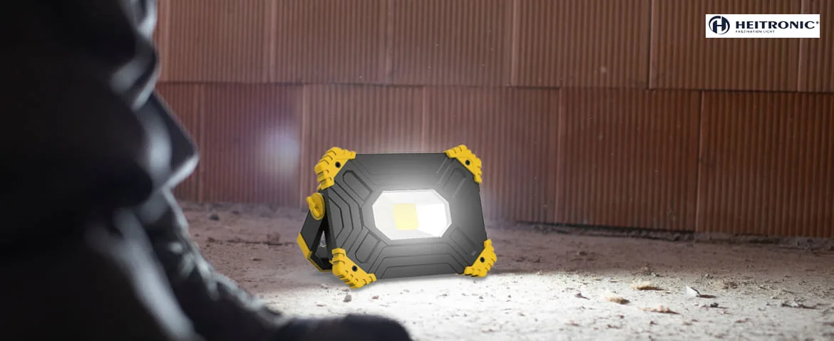 HEITRONIC Outdoor LED Akku-Flutlichtstrahler NEWPORT 2.0, IP54, 20W 4000K 2000lm 110°, mit Powerbank-Funktion, dimmbar, gelb/schwarz HEITRONIC Outdoor LED Akku-Flutlichtstrahler NEWPORT 2.0, IP54, 20W 4000K 2000lm 110°, mit Powerbank-Funktion, dimmbar, gelb/schwarz