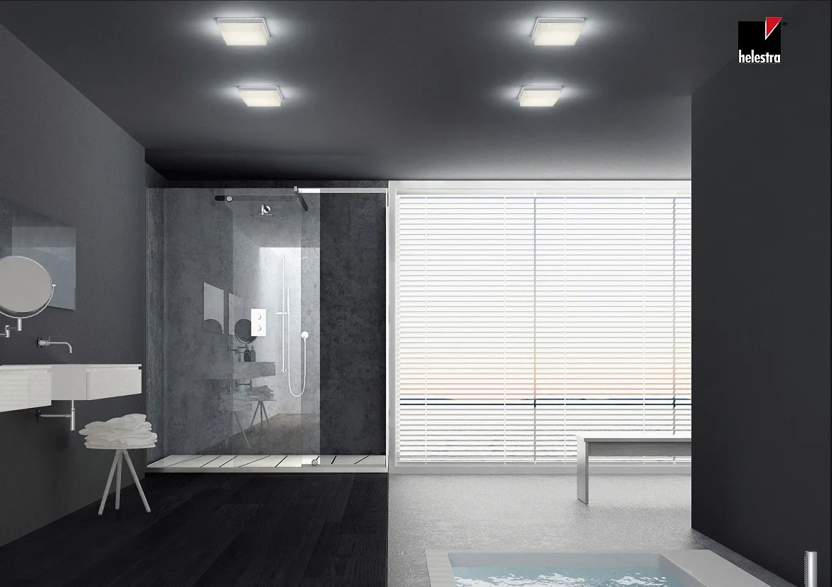 Helestra LED Bad-Deckenleuchte COSI 315, IP30, 26W 2900K 1840lm, CRi >90, dimmbar, Glas satiniert + poliert, chrom Helestra LED Bad-Deckenleuchte COSI 315, IP30, 26W 2900K 1840lm, CRi >90, dimmbar, Glas satiniert + poliert, chrom
