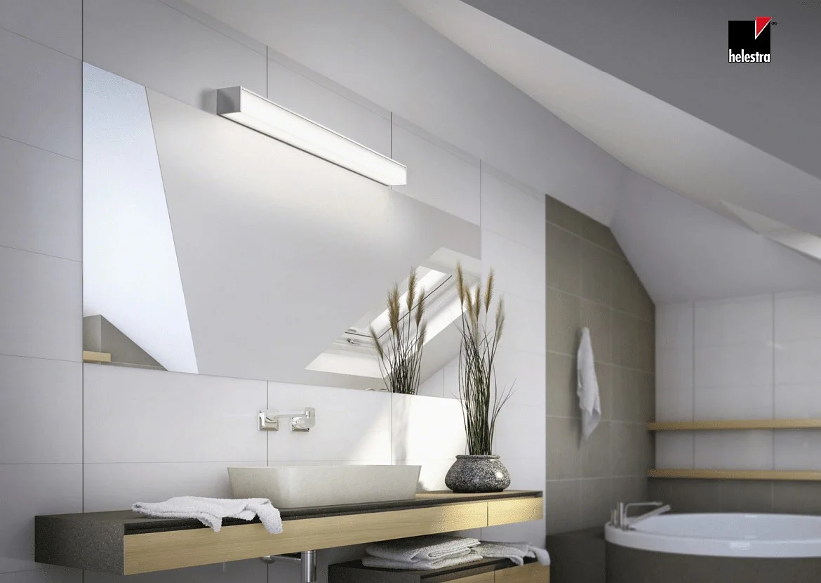 Helestra LED Wall luminaire NOK 60 LED Mirror lamp IP44 chrome Helestra LED Wall luminaire NOK 60 LED Mirror lamp IP44 chrome