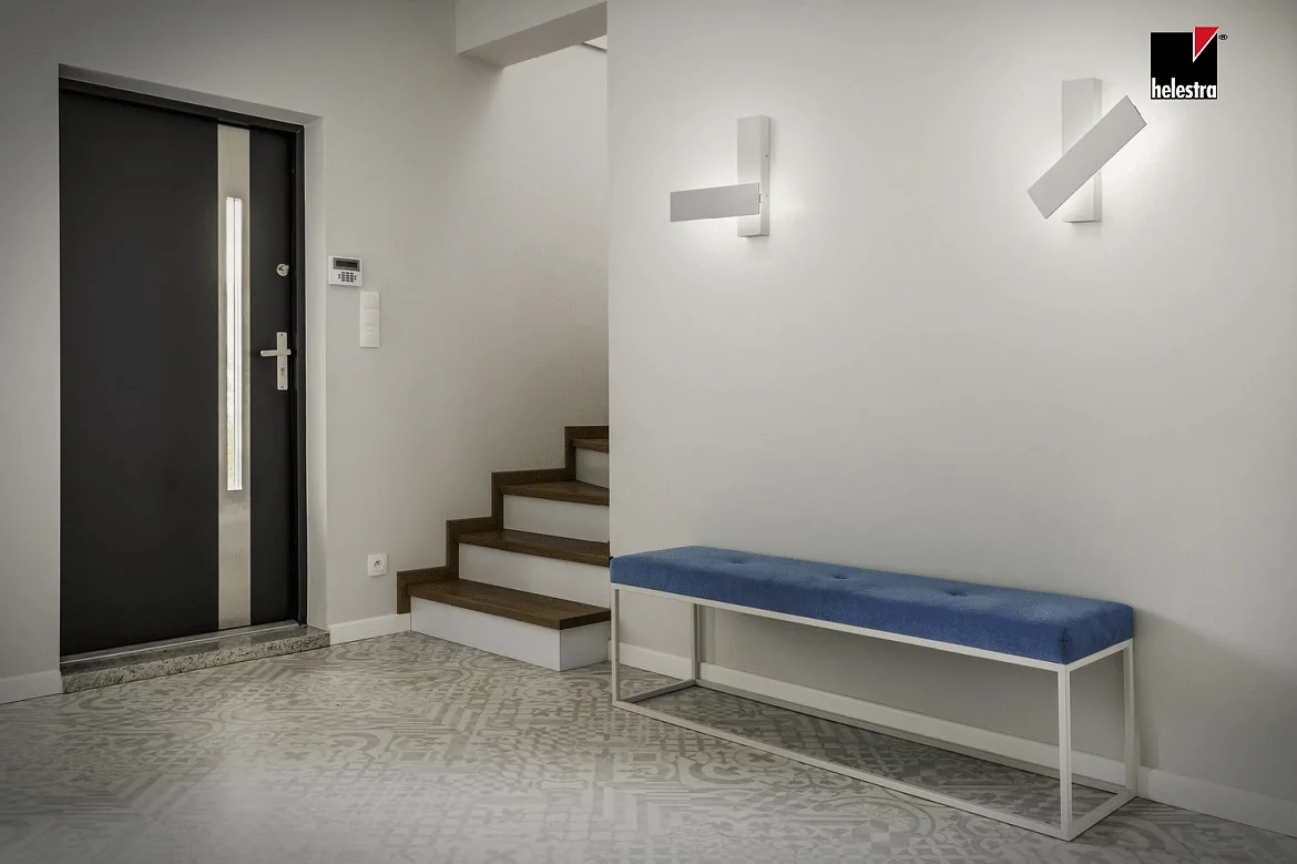 Helestra LED Design-Wandleuchte DEX, IP20, indirekt, Reflektor drehbar, 13W 3000K 890lm, CRi >90, dimmbar, alu poliert / mattweiß Helestra LED Design-Wandleuchte DEX, IP20, indirekt, Reflektor drehbar, 13W 3000K 890lm, CRi >90, dimmbar, alu poliert / mattweiß
