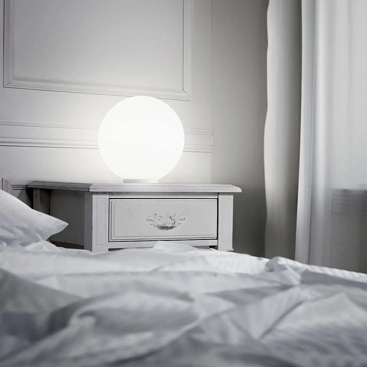 Ideal Lux Tischleuchte MAPA BIANCO TL1 D30, E27, Ø 30cm, weiß Ideal Lux Tischleuchte MAPA BIANCO TL1 D30, E27, Ø 30cm, weiß