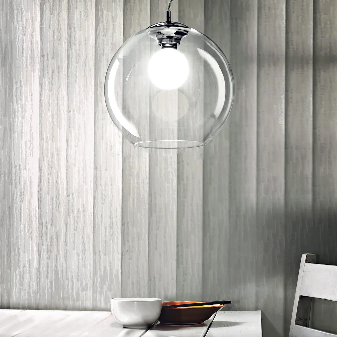 Ideal Lux Pendelleuchte NEMO CLEAR SP1 D40, E27, Ø 40cm, transparent Ideal Lux Pendelleuchte NEMO CLEAR SP1 D40, E27, Ø 40cm, transparent