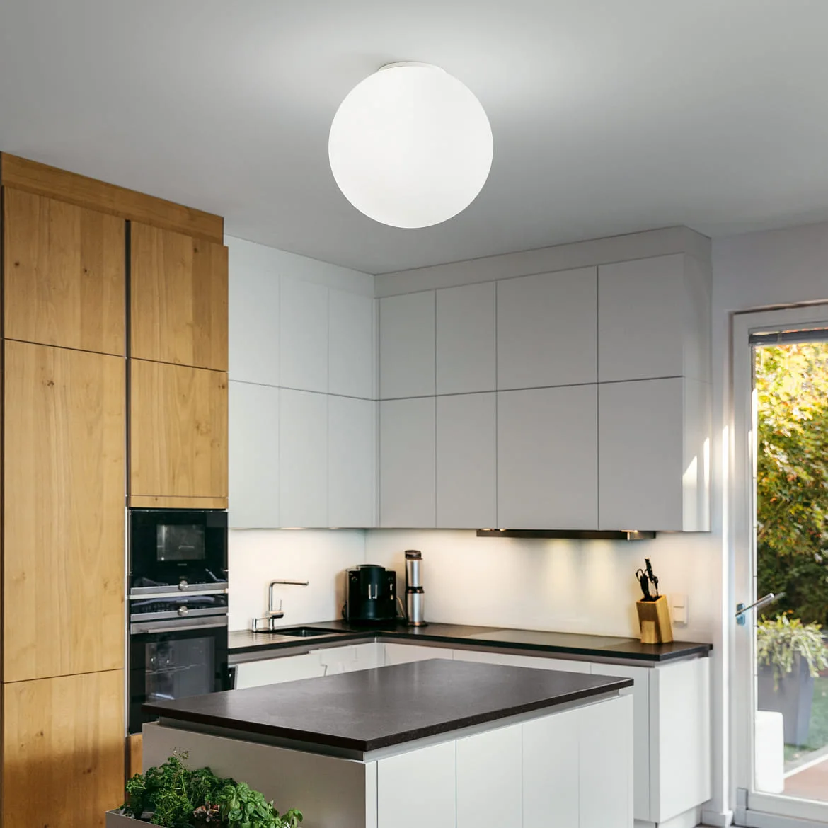 Ideal Lux Ceiling luminaire MAPA BIANCO PL1 D40, E27, Ø 40cm, white Ideal Lux Ceiling luminaire MAPA BIANCO PL1 D40, E27, Ø 40cm, white