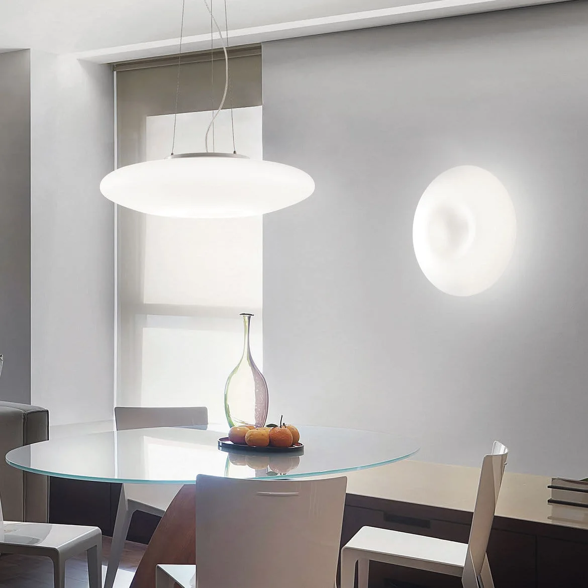 Ideal Lux Pendant luminaire GLORY SP3 D40, 3 flames, Ø 40cm, E27, white Ideal Lux Pendant luminaire GLORY SP3 D40, 3 flames, Ø 40cm, E27, white