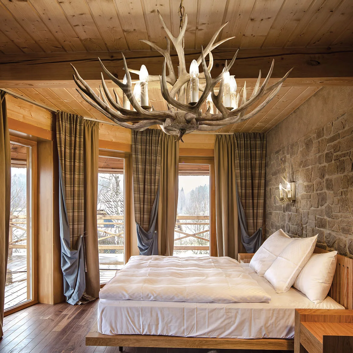 Ideal Lux Kronleuchter CHALET SP8, 8-flammig, E14, beige Ideal Lux Kronleuchter CHALET SP8, 8-flammig, E14, beige