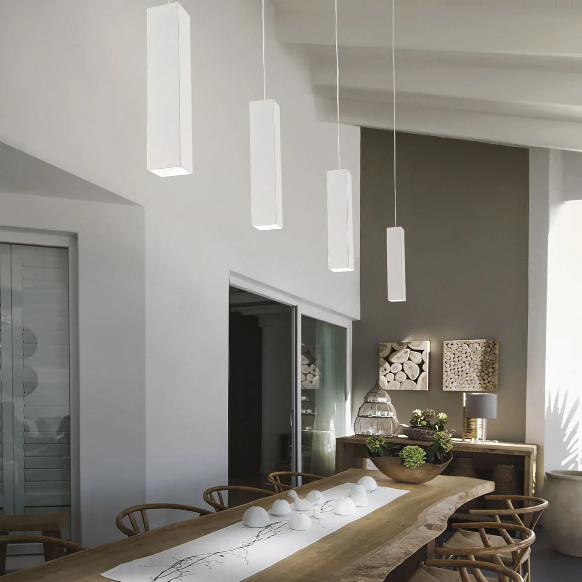Ideal Lux Pendant luminaire SKY, height 30cm, incl. GU10 28W 2700K, adjustable height, white Ideal Lux Pendant luminaire SKY, height 30cm, incl. GU10 28W 2700K, adjustable height, white