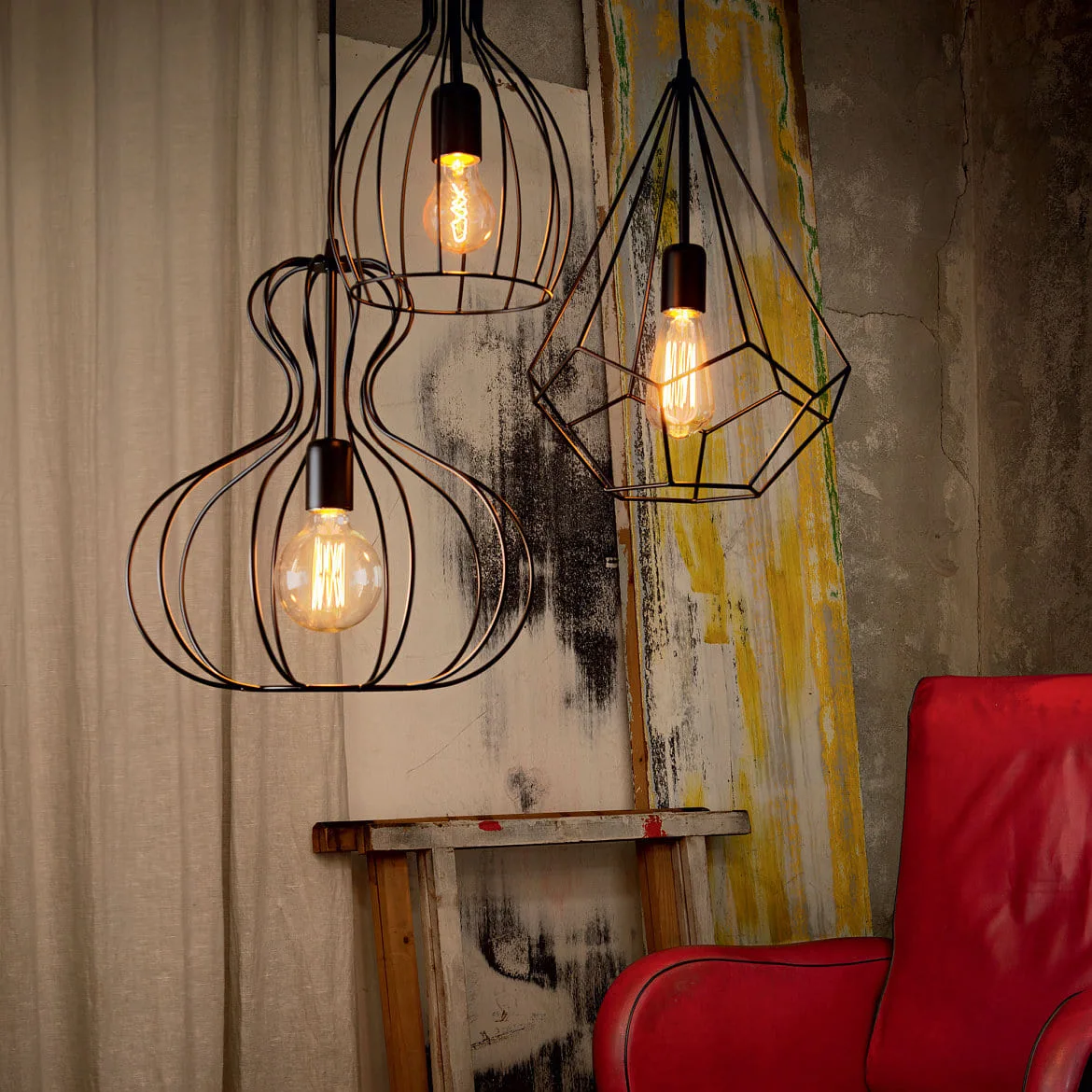 Ideal Lux Pendelleuchte AMPOLLA 1, Tailliert, Schirm Ø 35cm / H 38cm, E27, höhenverstellbar, Schwarz Ideal Lux Pendelleuchte AMPOLLA 1, Tailliert, Schirm Ø 35cm / H 38cm, E27, höhenverstellbar, Schwarz