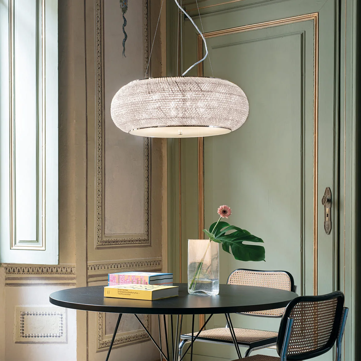Ideal Lux Kristall-Pendelleuchte PASHA, 14-flammig, Ø 65cm, E14, Chrom Ideal Lux Kristall-Pendelleuchte PASHA, 14-flammig, Ø 65cm, E14, Chrom