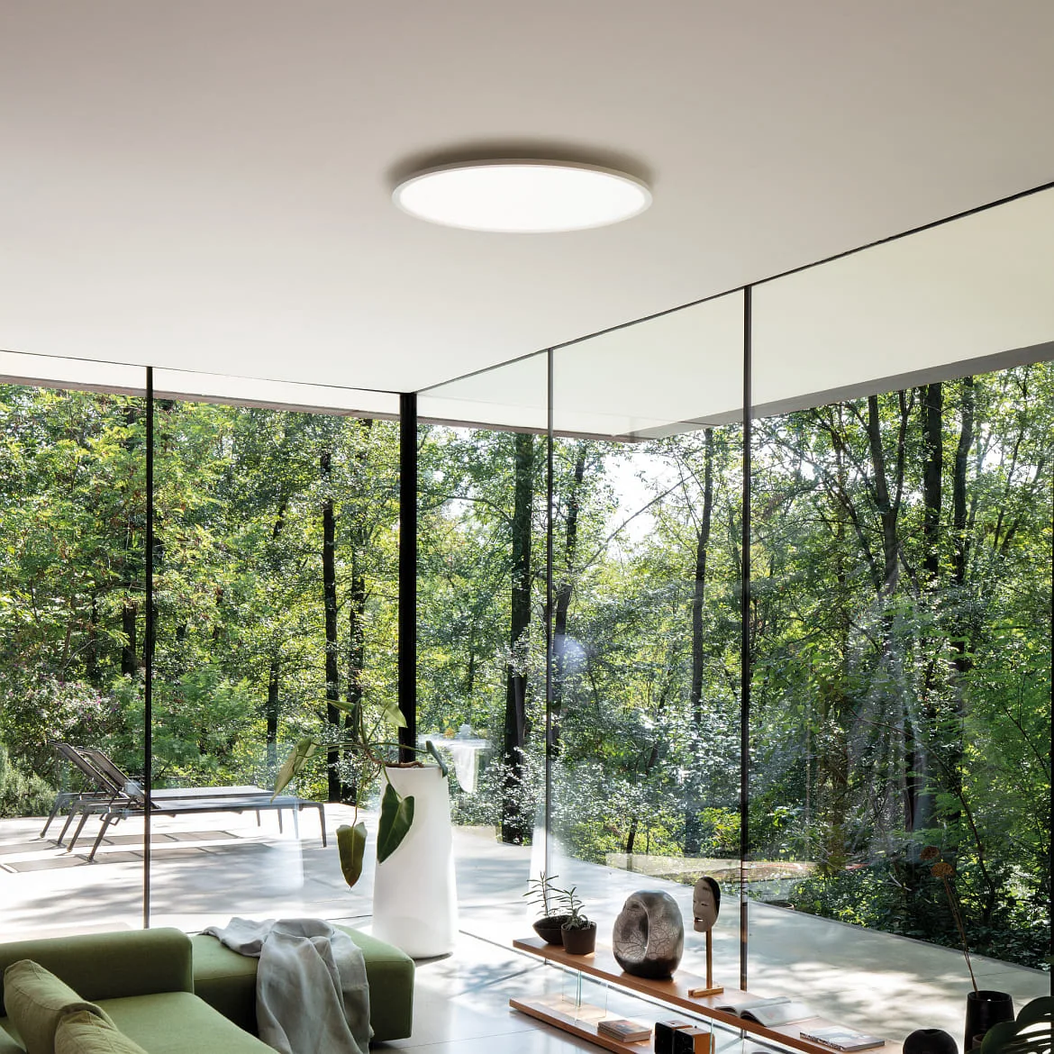 Ideal Lux ceiling luminaire FLY SLIM PL LED LED IP40, powder coated, white Ideal Lux ceiling luminaire FLY SLIM PL LED LED IP40, powder coated, white